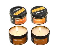 Velas para Camping - Juego de 4 Unidades 24 Horas Resistentes al Viento y de Combustión Prolongada - Velas Duraderas de Exterior en de Hojalata - Para Uso En Interiores Hogar Fiestas Jardín Senderismo