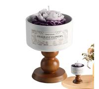 Velas perfumadas caseras,Velas para velas perfumadas caseras - Taza de té de cerámica forma Camelia Home Fragance - Rellenos de alquitrán de aromaterapia de larga duración Decoración para el hogar