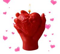 Velas perfumadas - Corazón de de soja de mano de 3,7 pulgadas | Decoración del día de San Valentín, regalos de aromaterapia para el hogar, mujer, aniversario de boda, de compromiso, medita