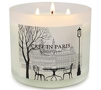 Velas Perfumadas de 3 Mechas Velas Aromáticas de Tarro Grande 14oz Cera de Soja con Aceites Esenciales Café y Leche para el Hogar Fragancia Juego de Regalo para Mujeres Hasta 75 Horas