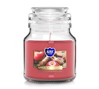 Velas perfumadas en tarro de cristal con tapa pequeña, aroma de manzana y canela