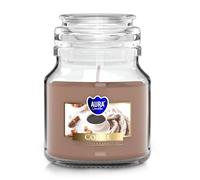 Velas perfumadas en vaso de cristal con tapa pequeña, aroma: café