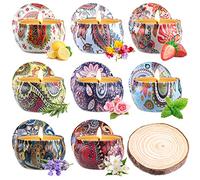 Velas Perfumadas, Juego de Velas 8 PCS, Velas Aromáticas Decorativas, Velas de Aromaterapia de Cera de Soja 100%, Alivia el Estrés, Adecuadas para, Dormitorio, Cumpleaños, Navidad, San Valentín