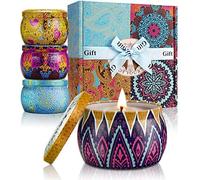 YMing Velas Perfumadas de Regalo, Regalos Originales para Mujer, Cera di Soia Naturale per Donne, Navidad, Valentino, Anniversario e Compleanno, Alleviare Lo Stress e Aromaterapia - 4 Pack