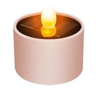 Velas solares impermeables al aire libre, luces de té solar seguras al amanecer, luces de té LE LED reutilizables, 2.1x2.1 P