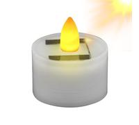 Velas solares impermeables al aire libre - Velas de té parpadeantes | Lámparas de té LED impermeables para Halloween, jardín al aire libre, de vacaciones, restaurante, planificadores de eventos