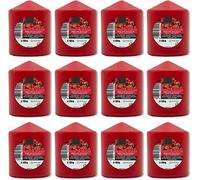 Velas Taco Aroma Frutos del Bosque Perfumadas Grandes XL 70 x 57 mm - Lote de 12 Unidades - Velones Aromáticos - Gran Duración y Delicado Aroma - 22-24 horas Duración - Aromaterapia por Velas