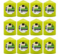 Velas Taco Aroma Lemongrass (Hierba con Limón) Perfumadas Grandes XL 70 x 57 mm - Lote de 12 Unidades - Velones Aromáticos - Gran Duración 22-24 horas - Aromaterapia por Velas