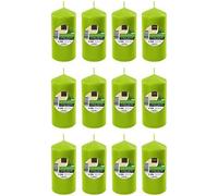 Velas Taco Aroma Lemongrass (Hierba con Limón) Perfumadas Grandes XXL 120 x 57 mm - Lote de 12 Unidades - Velones Aromáticos - Gran Duración y Delicado Aroma - 34-36 horas Duración - Aromaterapia