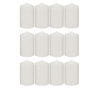 Velas Taco Blancas Sin Olor Grandes XL 100 x 70 mm - Lote de 12 Unidades - Velones Inodoros - Vela Bloque Prensa Gran Duración y Delicado Aroma - 34-36 horas Duración - Decoración con Velas