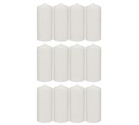 Velas Taco Blancas Sin Olor Grandes XXL 150 x 70 mm - Lote de 12 Unidades - Velones Inodoros - Vela Bloque Prensa Gran Duración y Delicado Aroma - 48-50 horas Duración - Decoración con Velas