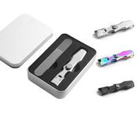 Velasko Juego de cortaúñas, cortaúñas de borde ultra afilado grande para uñas gruesas de los pies, prevención de salpicaduras, cortador de uñas de apertura amplia con cajas (plateado)