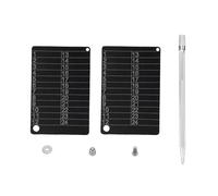 VELATEMOR 2 Placas de Almacenamiento de Frases Criptográficas y 1 Rotulador de Placa de Metal, Aleación de Aluminio de Metal, Resistente Al Fuego, Tarjeta de 24 Palabras