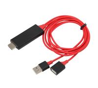 VELATEMOR Adaptador AV Digital 1080P | Cable HDTV Interfaz Multimedia HD para de Pantalla (rojo)