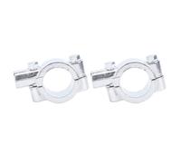 VELATEMOR - Adaptador de espejo retrovisor universal para manillar (aspecto elegante, fácil instalación para triciclos, conjunto de 2 adaptadores de aluminio (plata M10)