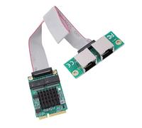 VELATEMOR Adaptador Mini PCIe Gigabit Ethernet, Tarjeta de Red de Doble Puerto con Controlador I350 para PC Industriales y Ordenadores de Placa única