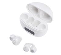 VELATEMOR Auriculares Inalámbricos Bluetooth, Ajuste Cómodo y Seguro con Controladores de 10 Mm, Pantalla LED, Control Táctil, Micrófono con Cancelación de Ruido para Correr, Nadar y (White)