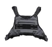 VELATEMOR Bolsa Deportiva para el Pecho, Chaleco Reflectante para Correr, Correas Ajustables a Prueba de Agua, Diseñada con una Dimensión óptima, Cuenta con Tela de Nailon Resistente Al (Gray)