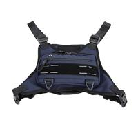 VELATEMOR Bolsa Deportiva para el Pecho, Chaleco Reflectante para Correr, Correas Ajustables a Prueba de Agua, Diseñada con una Dimensión óptima, Cuenta con Tela de Nailon Resistente Al (Blue)