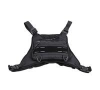 VELATEMOR Bolsa Deportiva para el Pecho, Chaleco Reflectante para Correr, Correas Ajustables a Prueba de Agua, Diseñada con una Dimensión óptima, Cuenta con Tela de Nailon Resistente Al (Black)