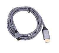 VELATEMOR Cable USB C a HD de Alta Definición, Cable Tipo C a HD Chapado en Oro de 24 Quilates, de 5.9 Pies para Imágenes Nítidas, Compatible con Varios Dispositivos Electrónicos