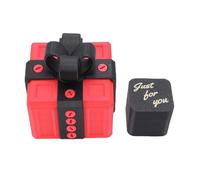 VELATEMOR Caja de Regalo Molesta con Tornillos The Annoying Present Puzzle Box Toy, 3D Impreso Divertida Broma Sorpresa Novedad Contenedor de Tarjeta de Dinero, Regalos para Cumpleaños, (Negro Rojo)