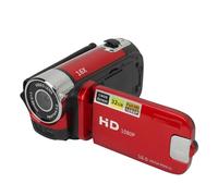 VELATEMOR Cámara Digital Portátil de 2.4 Pulgadas 16MP, Videocámara de Pantalla Rotativa de 16x Zoom HD con Luz de Relleno, Cámara de Video Compacta Grabadora de Video (Rojo)