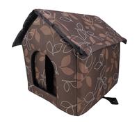 VELATEMOR Casa para Gatos Al Aire Libre a Prueba de Agua, Cama Plegable para Perros y Gatos, Cueva para Cachorros, Refugio Secreto para Mascotas, para Mascotas de 6,6 a 11,0 Libras