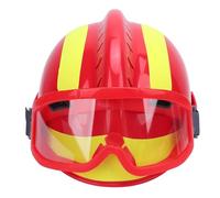 VELATEMOR Casco de Seguridad con Reflejo Llamativo para Extinción de Incendios Forestales, Búsqueda y Rescate para Obras de Construcción y Mineros (Rojo)
