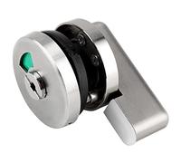 VELATEMOR - Cerradura de puerta resistente de aleación de zinc para inodoros y aseos públicos, perno de privacidad comprometido verde y rojo para un grosor de placa de 12 a 18 mm