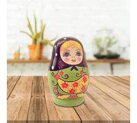 VELATEMOR Exquisitas Muñecas Rusas de Madera Pintadas a Mano, Juego de 5 para Colección de Juguetes para Niños o Adultos, Gran Idea para Navidad, Día de San Valentín o Cumpleaños (Colores Variados)