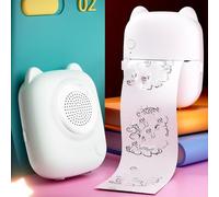 VELATEMOR Impresora Térmica de Voz AI, Impresora Térmica Inteligente, Portátil de 200 PPP con Conexión Inalámbrica de Aplicación, Batería de 1200 MAh, Impresión sin Tinta