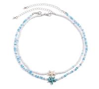 VELATEMOR Juego de Collares Duraderos con Cuentas Estilo Océano, Cierre de Gancho para un Uso Fácil, Agrega Encanto y Vitalidad a su Apariencia, 2 Piezas por Juego (Talla única)