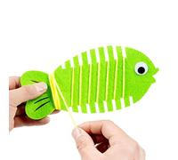 VELATEMOR Juguete de Colorido con Cordones Montessori, Mejora el Pensamiento Positivo y la Concentración, para la Interacción Entre e Hijos, 6 Piezas. Juguetes de Juego de Tejido de Peces (Colorful)