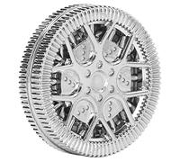 VELATEMOR Juguete Deslizante Magnético para Aliviar el Estrés, Moneda Háptica para Oficina, Exquisito Patrón de Cubo, Moneda de Metal para Aliviar la Ansiedad, para la Escuela (Silver)