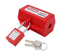 VELATEMOR Kit de Etiquetado y Bloqueo de Enchufes Eléctricos | Candado de 38 Mm/1,5 Pulgadas para Aire Acondicionado, Televisor y Uso Químico (Caja de seguridad pequeña + candado de 38 mm)