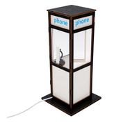 VELATEMOR Lámpara de Cabina Telefónica Alta Vintage Retro, Luz de Escritorio Decorativa para el Hogar, Dormitorio, Oficina, LED Cálido único de 8,46 Pulgadas