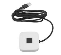 VELATEMOR Lector de Huellas Dactilares USB, Escáner Biométrico de Huellas Dactilares con Reconocimiento Rápido Táctil de 360 Grados, Compatible con USB A 3.0 Tipo C (Silver)