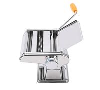 VELATEMOR Máquina para Hacer Pasta, Máquina para Hacer Fideos de Acero Inoxidable Ajustable para Espaguetis y Fettuccini Caseros, Funcionamiento Manual, Diseño Compacto