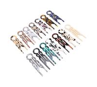 VELATEMOR Palitos de Pelo Franceses con Estampado de Leopardo, Horquilla Decorativa en Forma de U de 14 Colores para Mujer, Pelo Fino y Grueso (14 piezas)