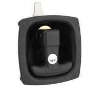 VELATEMOR Pestillo de Manija en T Duradero con Mecanismo de Bloqueo de Compresión, Cerradura de Manija Plegable de Aleación de Zinc Negra para Remolque RV