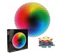 VELATEMOR Rompecabezas Redondo con Gradiente de Mil Colores, Rompecabezas con Patrón de Letras de 1000 Piezas, Reduce el Estrés para Jóvenes de 15 a 35 Años