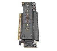 VELATEMOR Tarjeta Adaptadora de Llave PCIE 5,0 X16 a Dual M.2 M, Tarjeta de Expansión .2 PCIE NVMe, Compatible con X8 X4 X4 Split para Expansión SSD de Alta Velocidad