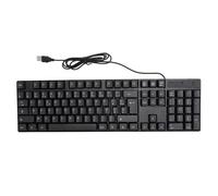 VELATEMOR Teclado de Idioma Minoritario, Teclado con Cable USB de 104 Teclas con Cable de 4,9 Pies, Teclado Delgado para Ordenador Portátil de Escritorio Universal (Diseño AZERTY francés)