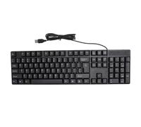 VELATEMOR Teclado de Idioma Minoritario, Teclado con Cable USB de 104 Teclas con Cable de 4,9 Pies, Teclado Delgado para Ordenador Portátil de Escritorio Universal (Inglés)