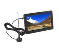 VELATEMOR TV Digital Portátil Compacto, Pantalla LED de 6 Pulgadas 1024x600 TFT con Remoto, Soporte de 1500 MAh de la Tarjeta de Memoria USB Radio FM para el Hogar Al Aire Libre