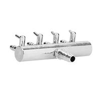 VELATEMOR Válvula Desviadora de Acuario Desviador de Acero Inoxidable Válvula Reguladora de Dióxido de Carbono Herméticamente Sellada Distribuidor de 6 Cabezales para Propietarios de Acuarios (4