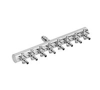 VELATEMOR Válvula Desviadora de Acuario Desviador de Acero Inoxidable Válvula Reguladora de Dióxido de Carbono Herméticamente Sellada Distribuidor de 6 Cabezales para Propietarios de Acuarios (8