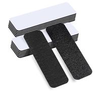 Velcro Adhesivo Doble Cara 3x10cm, 10Pcs Belcro Adhesivo Doble Cara Fuerte, Negro Cinta Doble Cara Extrafuerte Reutilizable, Belcro Adhesivo Fuerte para Alfombra, Decoraciones y DIY (10Pcs)