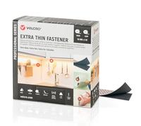 VELCRO Brand | Cierre de Gancho y Bucle Extra Fino de Perfil Bajo Fijación de alta resistencia con sujeción profesional y montaje al ras de la superficie | 50 mm x 5 m |Negro.